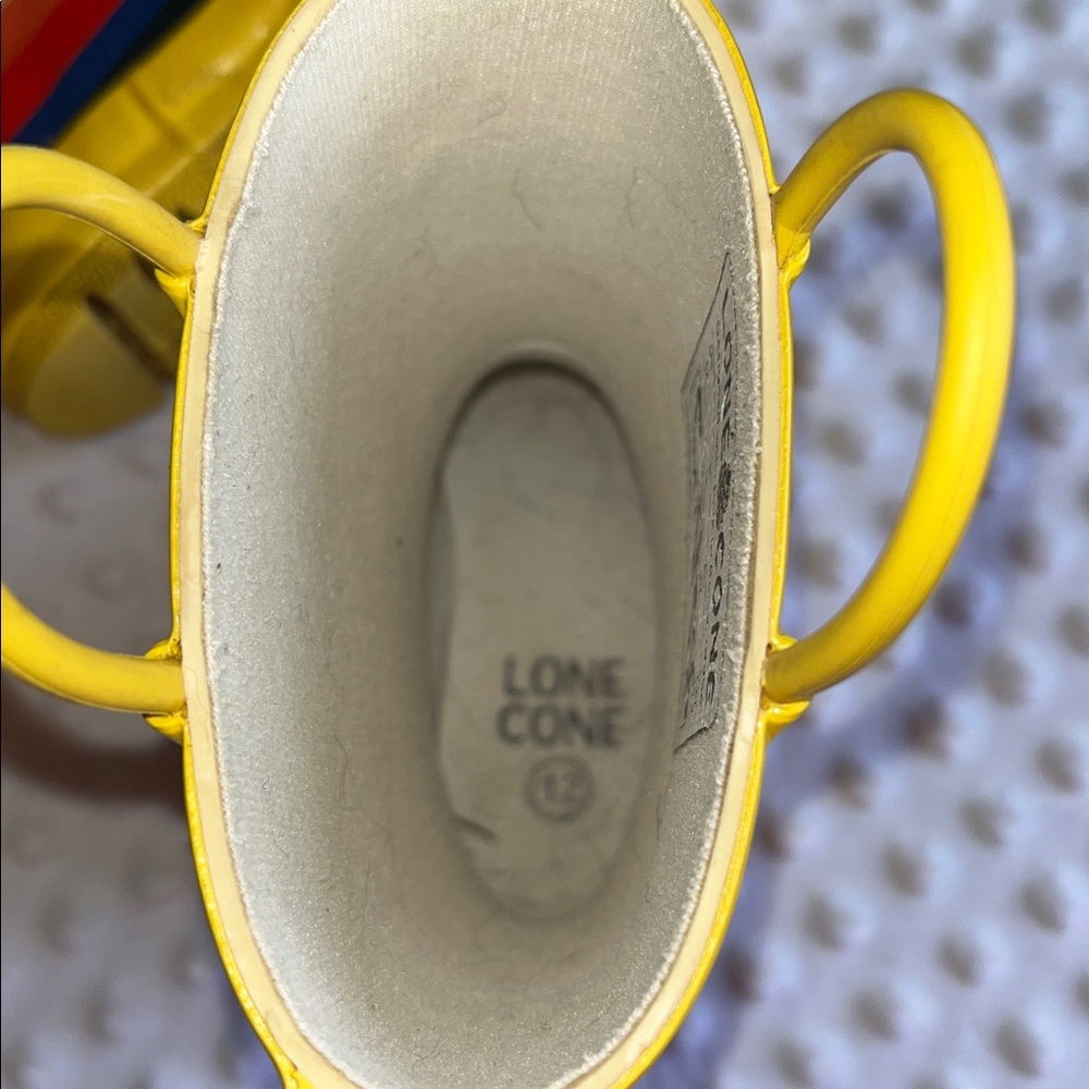 Lone Cone Kids' Yellow Multicolor Stripe Rain Boots - Picture 4 of 4